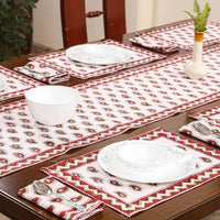 Block Printed Cotton Table Runner