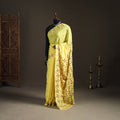 Chinon Silk Hand Embroidery Phulkari Saree 21