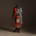 Bengal Hand Embroidery Patchwork Reversible Silk Kantha Dupatta 23