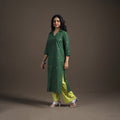 Jacquard Cotton Straight Long Kurta for Women 01