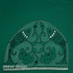 Bengal Kantha Hand Embroidered Cotton Blouse Piece 84