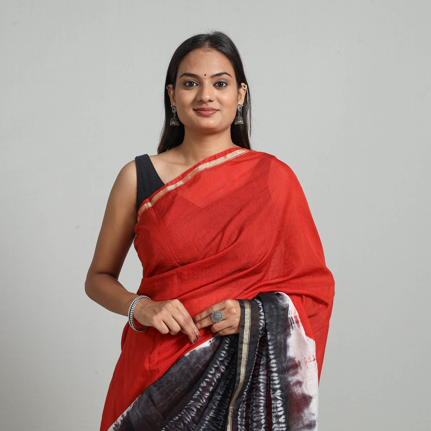 shibori silk saree