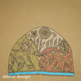 Bengal Kantha Hand Embroidered Cotton Blouse Piece 83