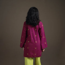 Jacquard Cotton Short Kurta for Women 12