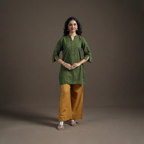 Jacquard Cotton Short Kurta for Women 15