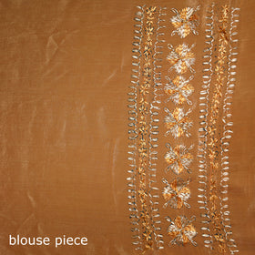 Chinon Silk Hand Embroidery Phulkari Saree 20