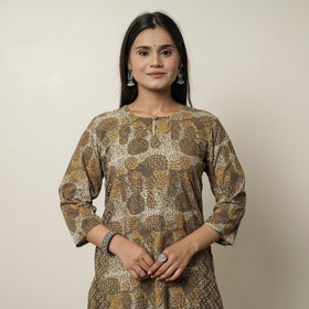 Buy Akola Hand Block Printed Cotton Straight Kurta for Women