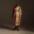 Multicolor - Bengal Hand Embroidery Patchwork Reversible Silk Kantha Dupatta 25