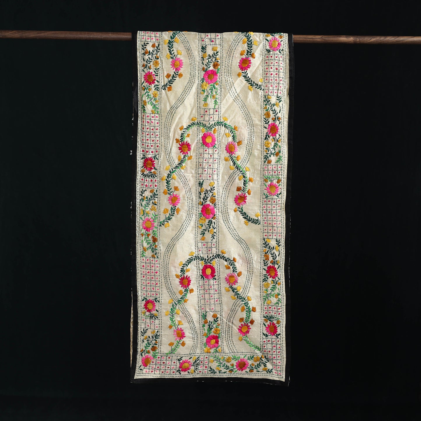 Ranihati Chanderi Silk Hand Embroidered Stole 68