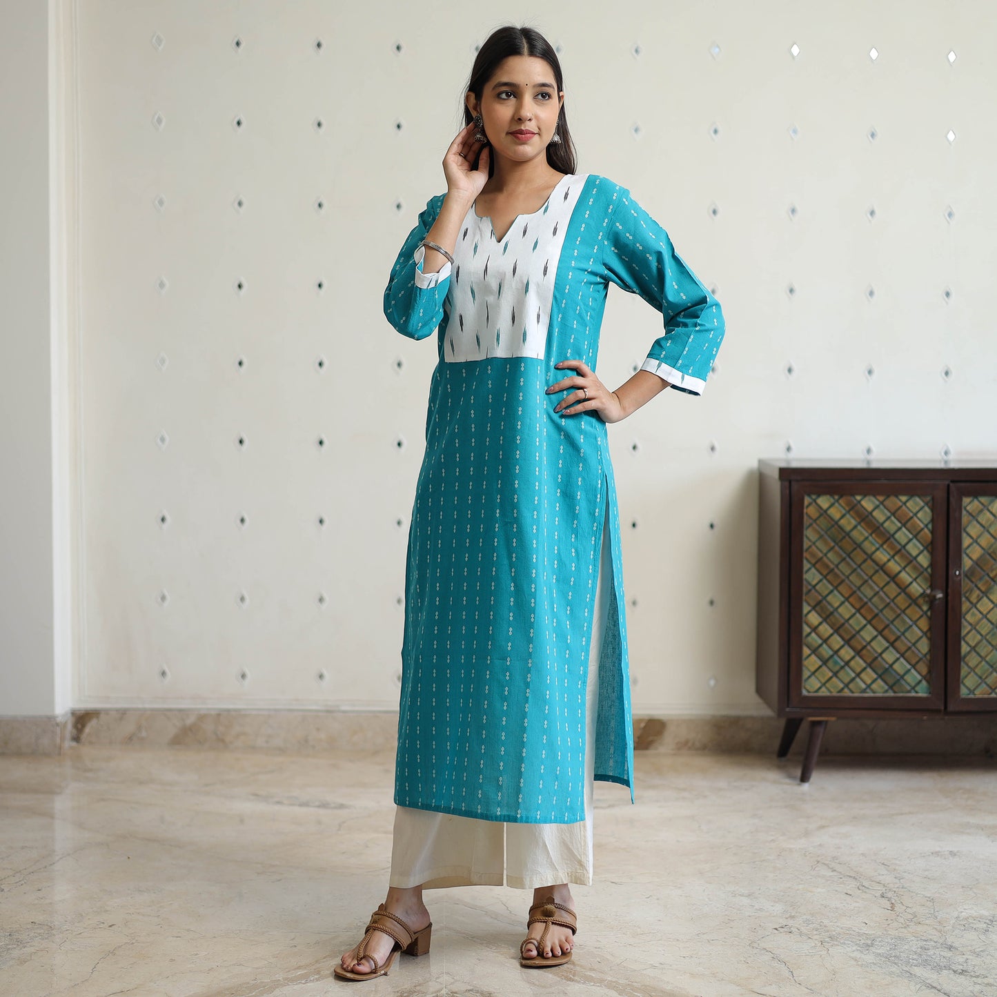 jacquard kurta
