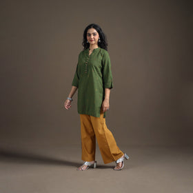 Jacquard Cotton Short Kurta for Women 15