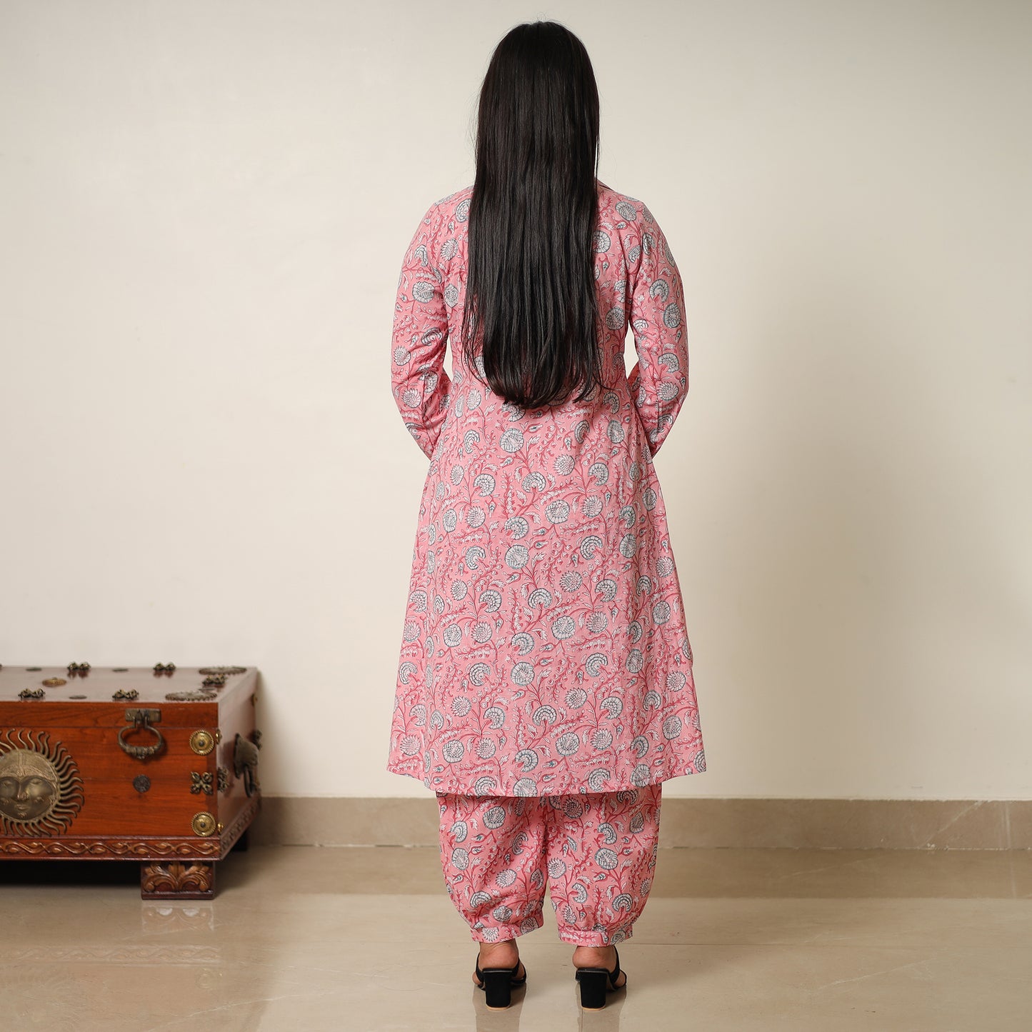 Pink - Sanganeri Block Printed Cotton Co-Ord Set 05