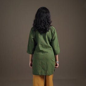 Jacquard Cotton Short Kurta for Women 15