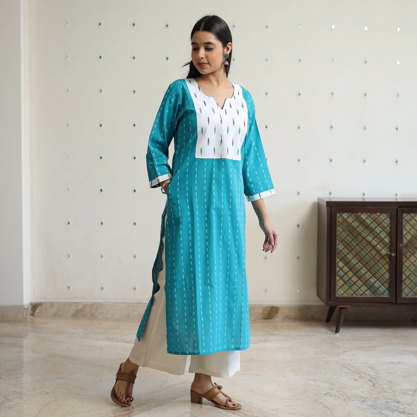 jacquard kurta