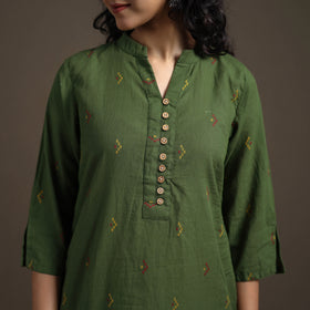 Jacquard Cotton Short Kurta for Women 15