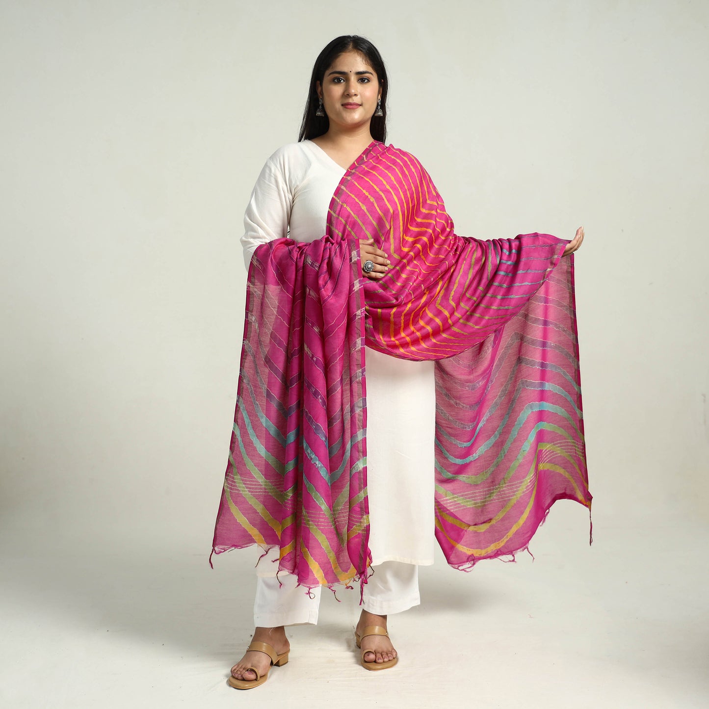 Leheriya Silk Dupatta