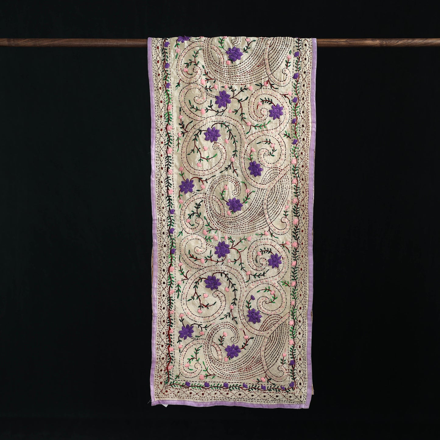 Ranihati Chanderi Silk Hand Embroidered Stole 63