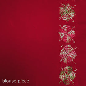 Chinon Silk Hand Embroidery Phulkari Saree 15