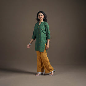 Jacquard Cotton Short Kurta for Women 16