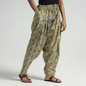 Buy Kalamkari Block Printed Cotton Elasticated Salwar Online at iTokri.com