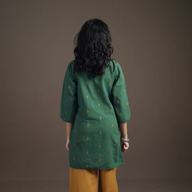 Jacquard Cotton Short Kurta for Women 16