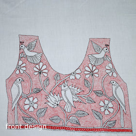 Bengal Kantha Hand Embroidered Cotton Blouse Piece 77