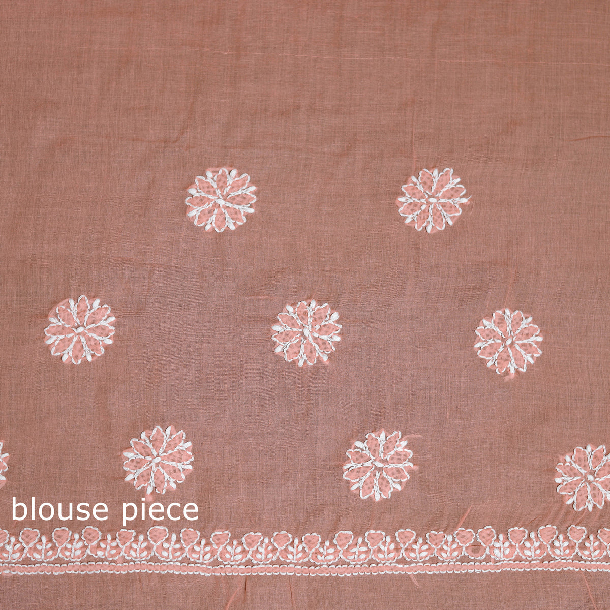 Hand Embroidered Terivoile Cotton Lucknowi Chikankari Saree 19