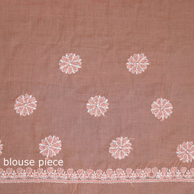 Hand Embroidered Terivoile Cotton Lucknowi Chikankari Saree 19
