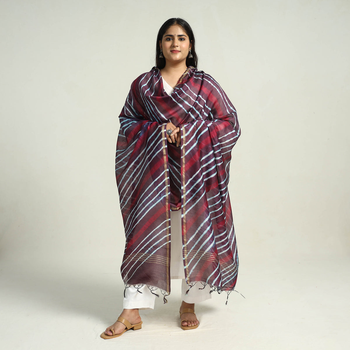 Leheriya Silk Dupatta