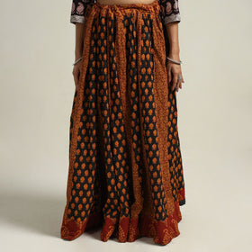 Bagh Block Printed Patchwork Cotton Long Skirt 