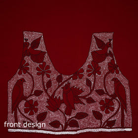 Bengal Kantha Hand Embroidered Cotton Blouse Piece 76