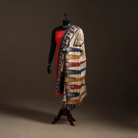 Multicolor - Bengal Hand Embroidery Patchwork Reversible Silk Kantha Dupatta 26