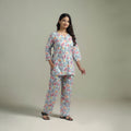Sanganeri Floral Printed Cotton Night Suit for Women 07