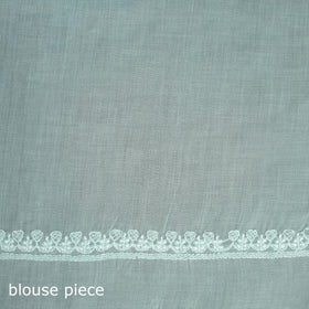 Hand Embroidered Terivoile Cotton Lucknowi Chikankari Saree 20