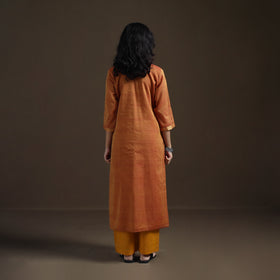 Mangalagiri Pure Handwoven Cotton Mirror Work Straight Kurta for women 19