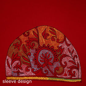 Bengal Kantha Hand Embroidered Cotton Blouse Piece 74