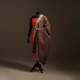 Bengal Hand Embroidery Patchwork Reversible Silk Kantha Dupatta 27