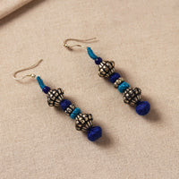 Handcrafted Patwa Threadwork Earrings with Metal Beads