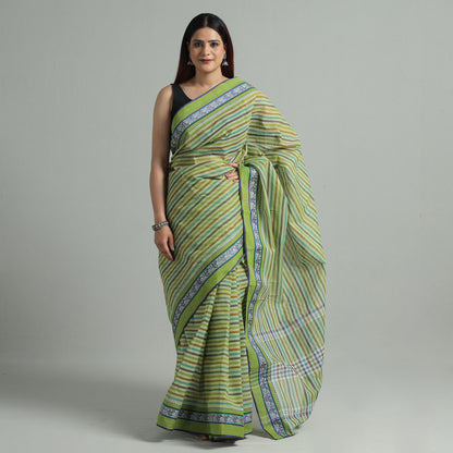Green - Dhaniakhali Bengal Handloom Pure Cotton Saree 26