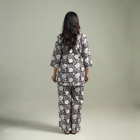 Sanganeri Floral Printed Cotton Night Suit for Women 05