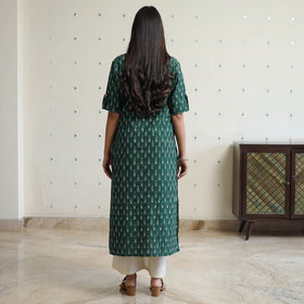 Buy Pochampally Ikat Weave Cotton Long Straight Kurta 38 Online at iTokri.com