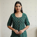 Buy Pochampally Ikat Weave Cotton Long Straight Kurta 38 Online at iTokri.com