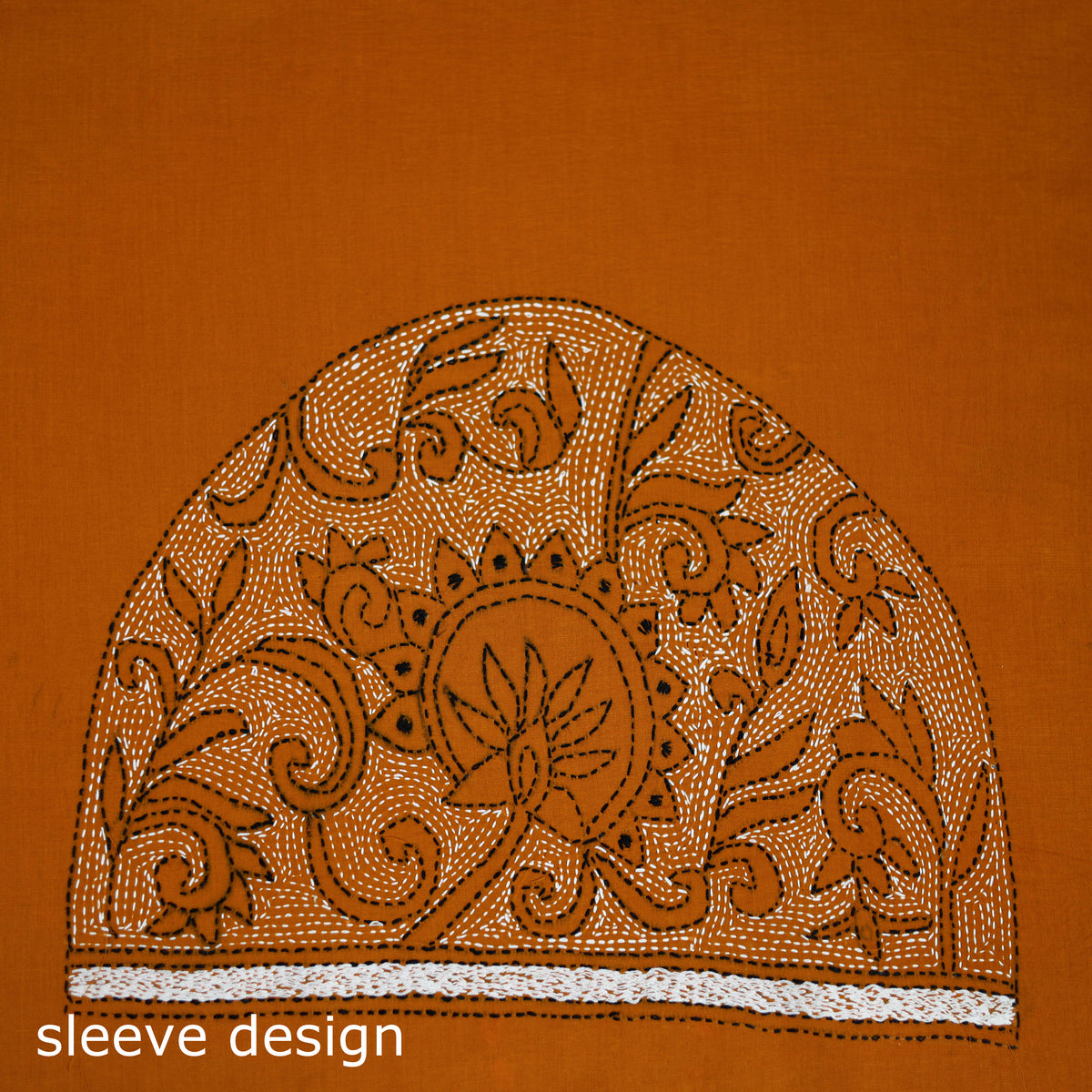 Bengal Kantha Hand Embroidered Cotton Blouse Piece 70