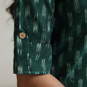 Buy Pochampally Ikat Weave Cotton Long Straight Kurta 38 Online at iTokri.com