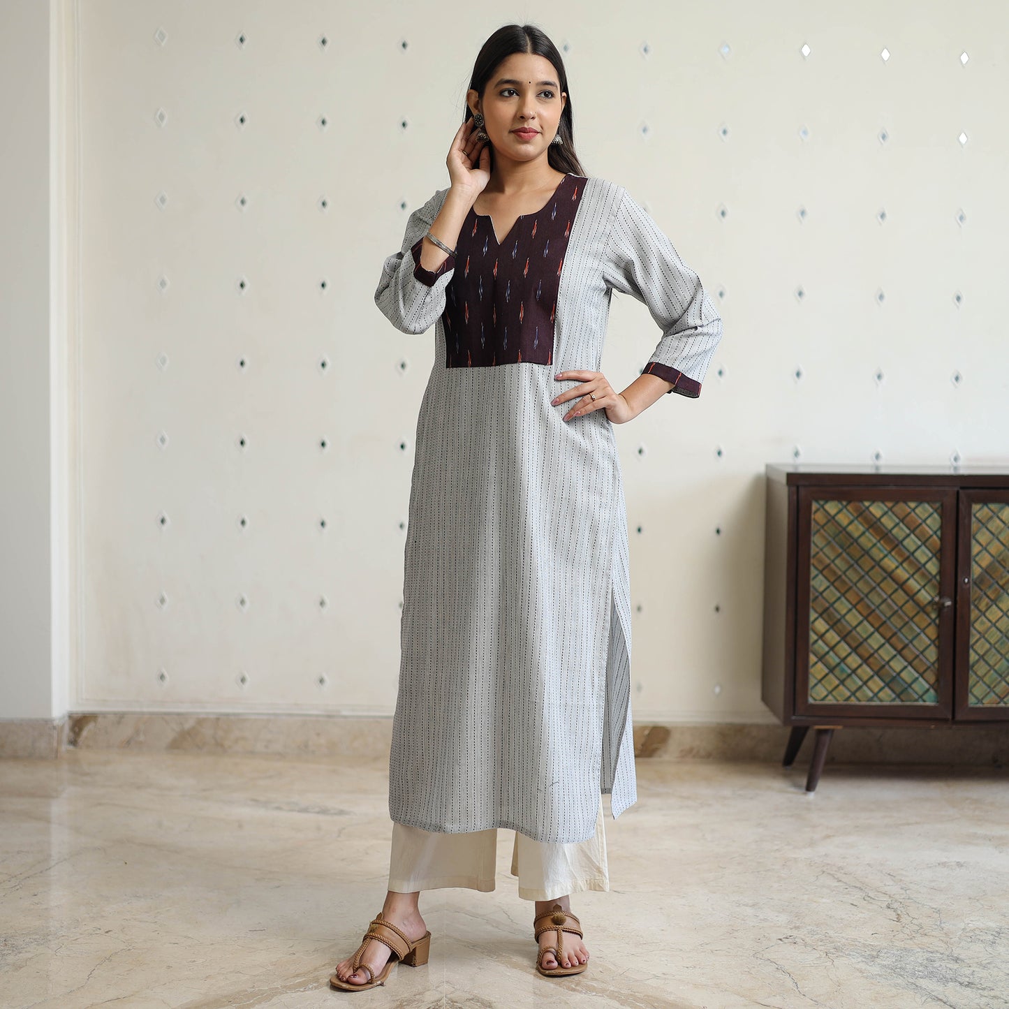 jacquard kurta