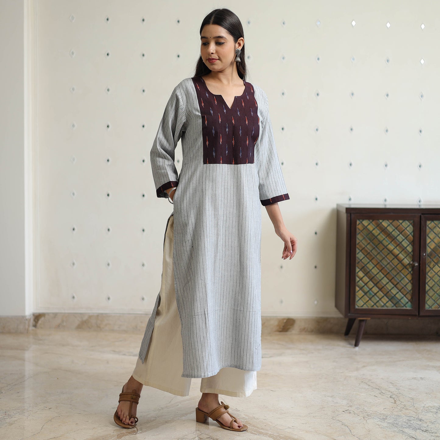jacquard kurta