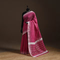 Pink - Traditional Handloom Chanderi Silk Saree 05