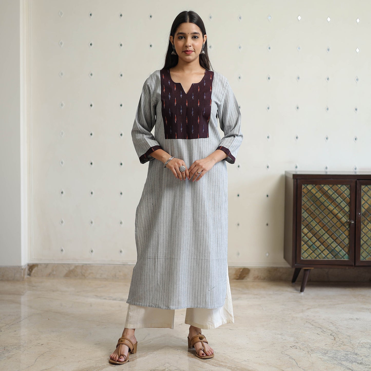 jacquard kurta