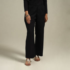 Elastic Waist Cotton Plain Palazzo for Women 46