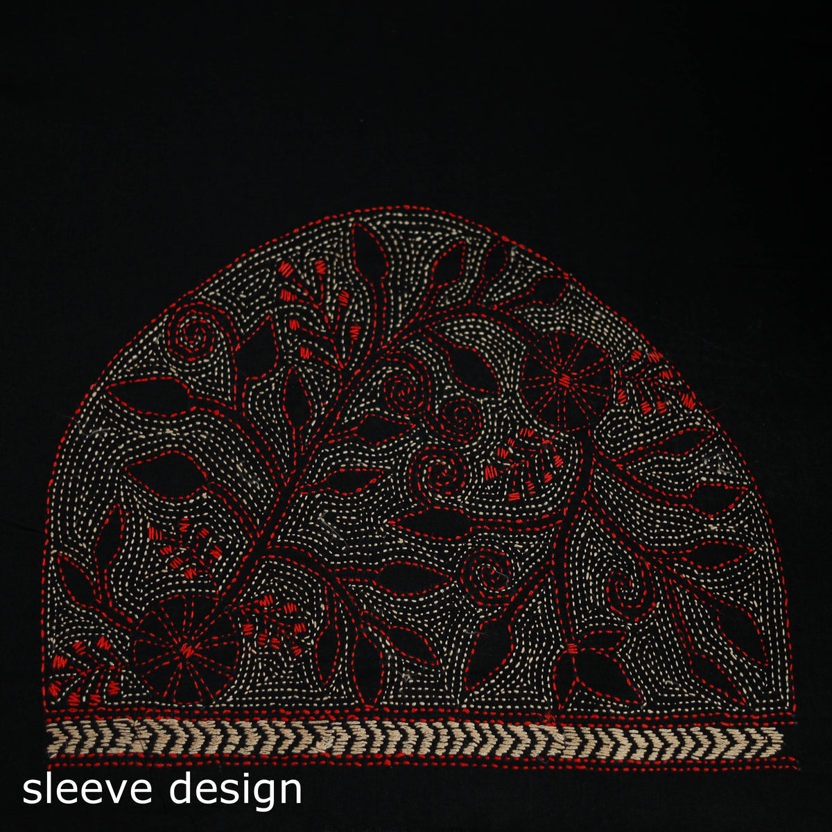 Bengal Kantha Hand Embroidered Cotton Blouse Piece 68